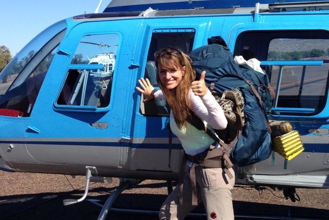Sarah Marquis dans son expédition "Dropped into the wild corner", de juin à octobre 2015 dans les Kimberley, Nord-Ouest de l'Australie.
