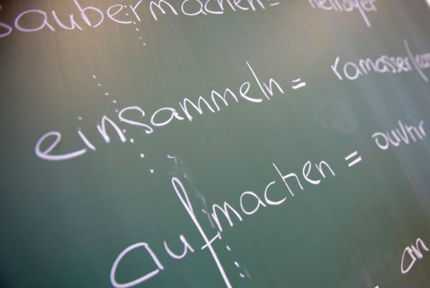 Enseignement de l'allemand à l'école.