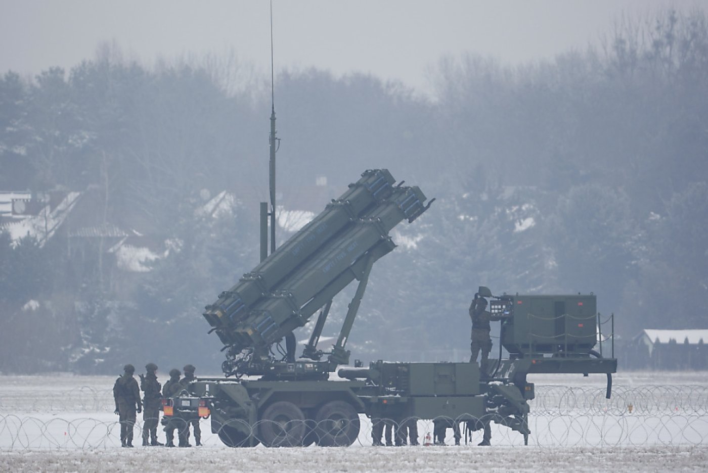 L'Ukraine a un urgent besoin de système de défense antiaérien Patriot, comme ci-contre déployés en Poilogne l'an dernier (Archives).. KEYSTONE
