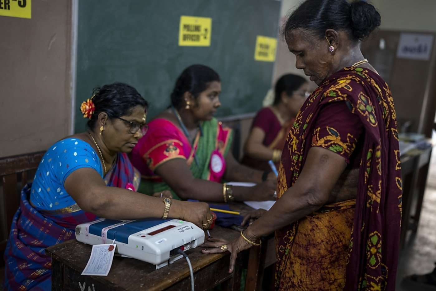 Les 968 millions d'électeurs indiens sont appelés à élire les 543 membres de la chambre basse du Parlement. KEYSTONE
