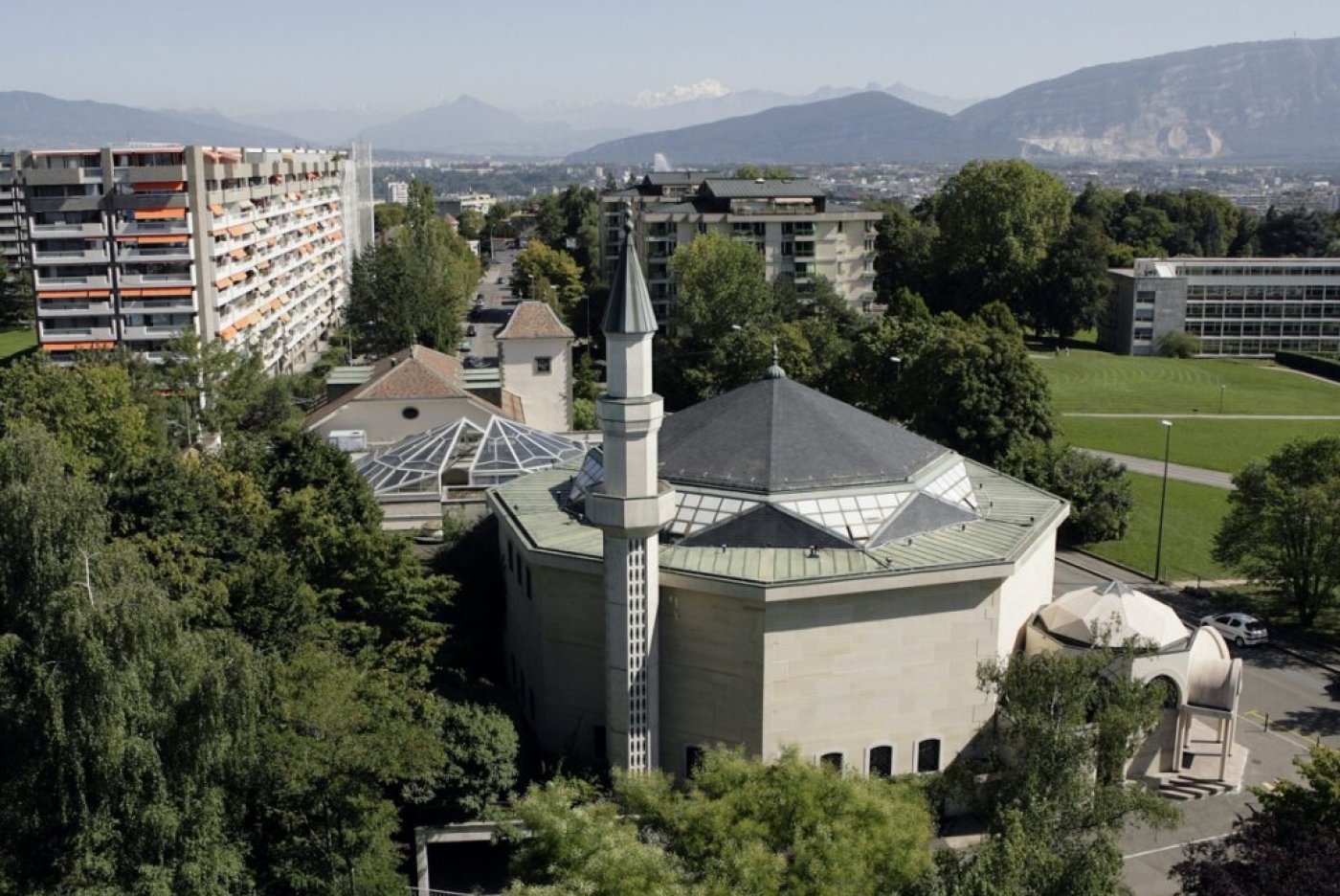 L'Alliance européenne des mosquées a pour objectif de répandre un i"slam juste". Sur la photo: la Mosquee du Petit-Saconnex à Geneve, KEYSTONE