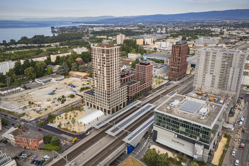 Le nouveau quartier CFF de Central Malley, inauguré en juin, comprend 172 logements ainsi que des bureaux et des commerces.
